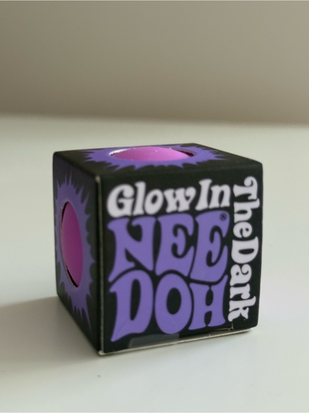 NeeDoh Glow in the Dark Squeeze Toy Purple 100% Authentic Mini Teenie Schylling
